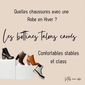 chaussures parfaite avec robe en hiver les bottines