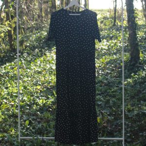 Robe midi noire à pois blancs fluide Marks&Spencer collection Taille M