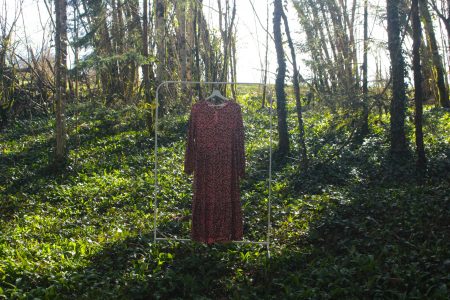 Robe longue bohème noire fleurie - H&M  Taille M