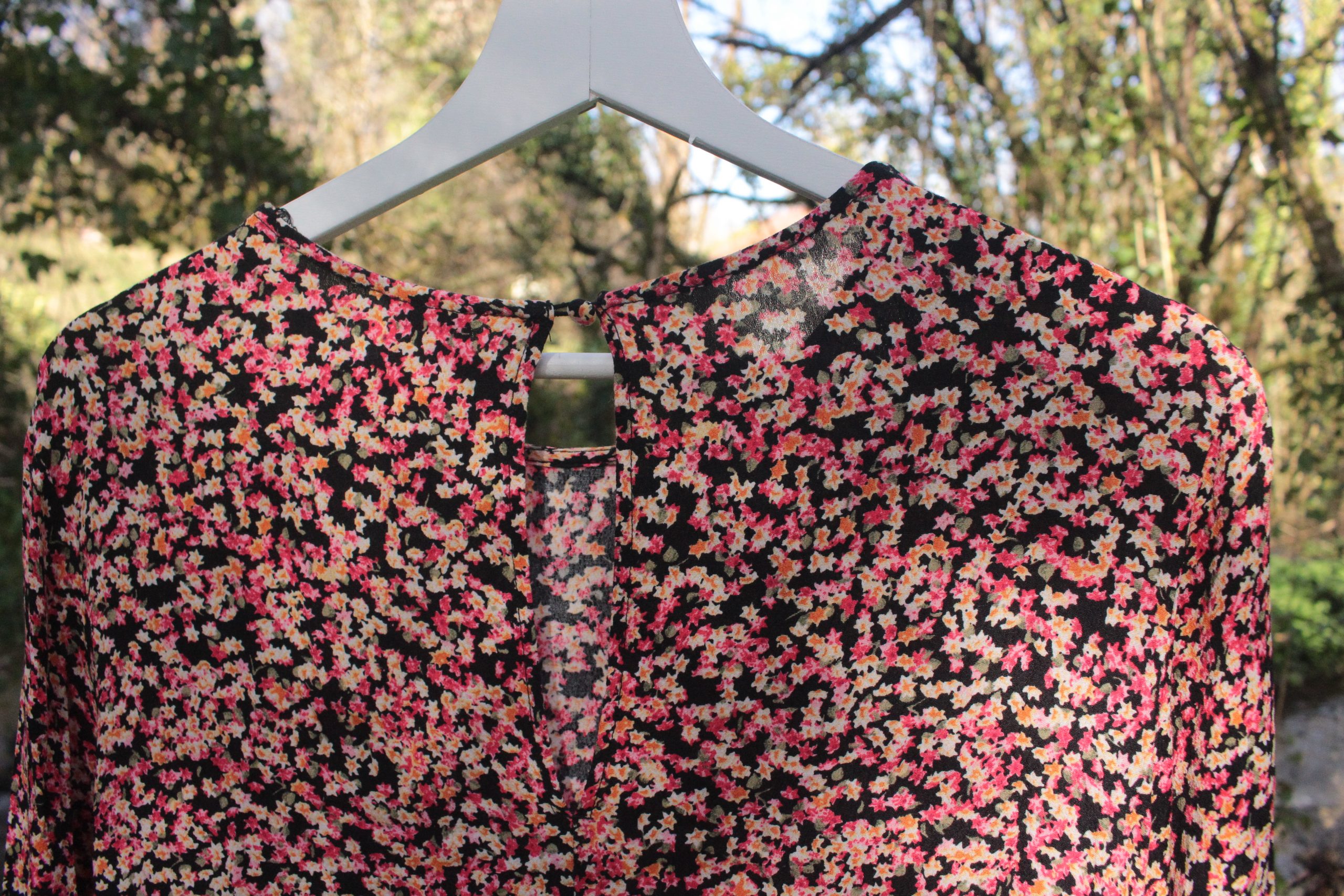 Robe longue bohème noire fleurie H&M Taille M – Image 4