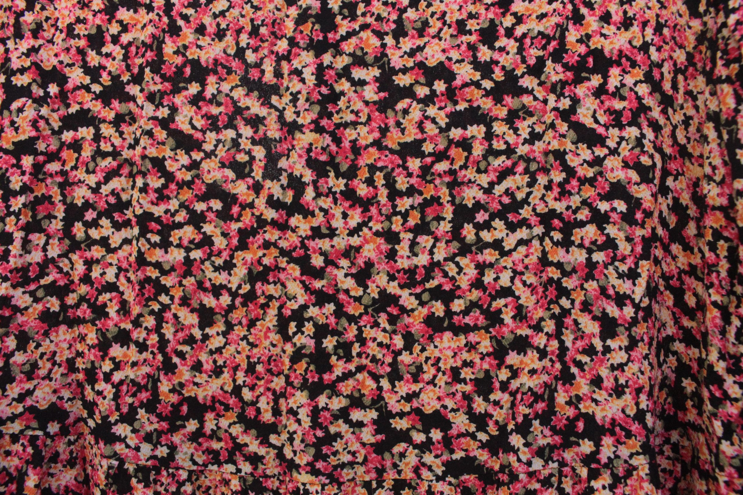 Robe longue bohème noire fleurie H&M Taille M – Image 3