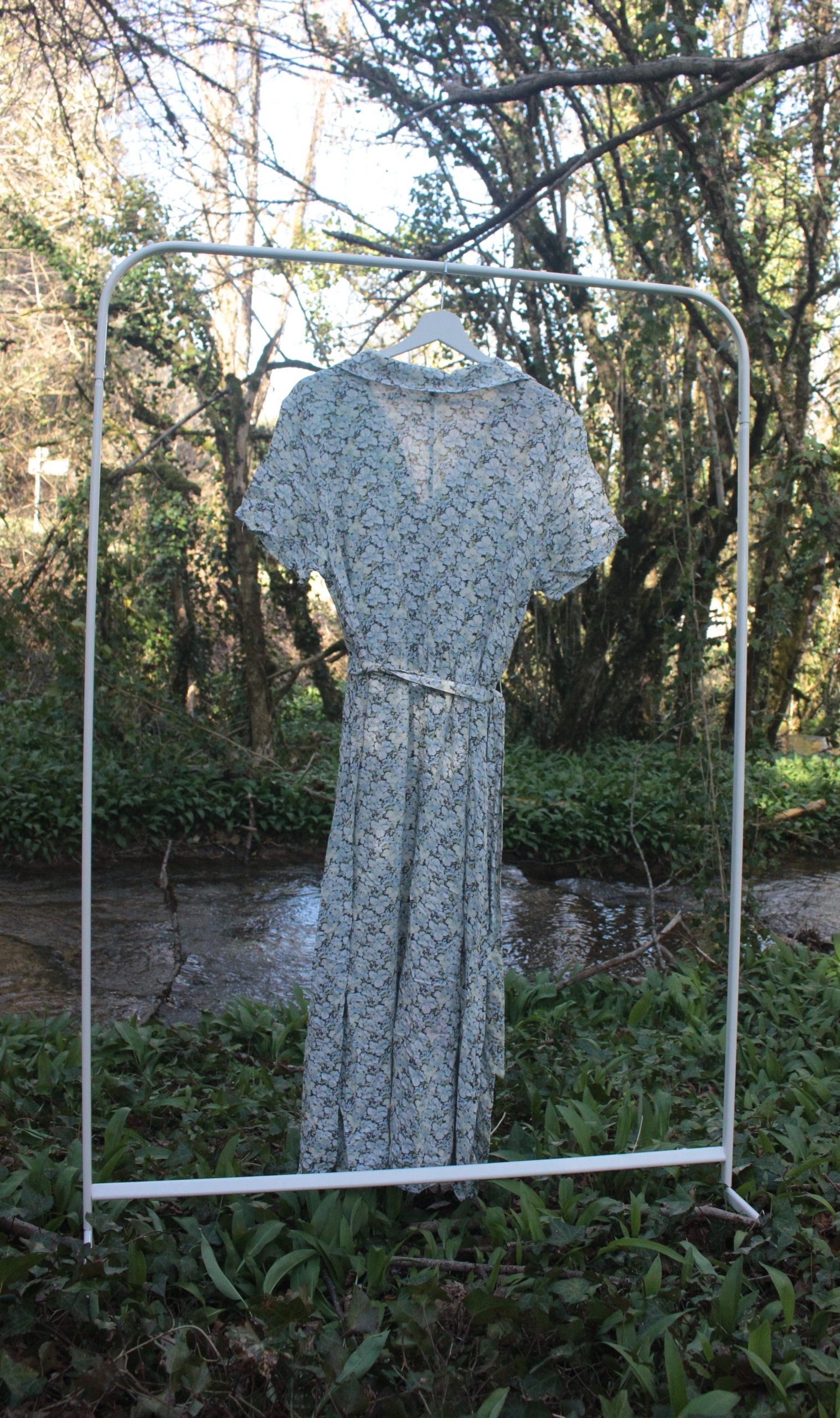 Robe chemise longue fleurie fluide H&M Taille M – Image 3