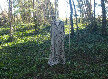 Robe longue fluide kaki fleurie - Vila - Taille S