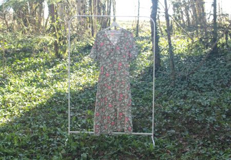 Robe fluide kaki fleurie - Mango – Taille S