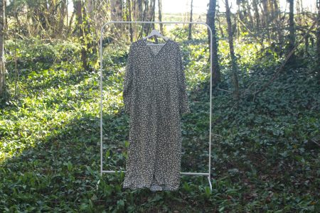 Robe longue droite kaki et écru - Kiabi - Taille XL