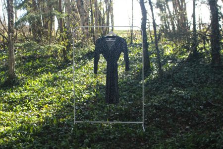 Robe grossesse noire imprimé blanc - H&M Mama - Taille S