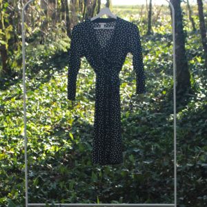 Robe grossesse noire imprimé blanc H&M Mama  Taille S