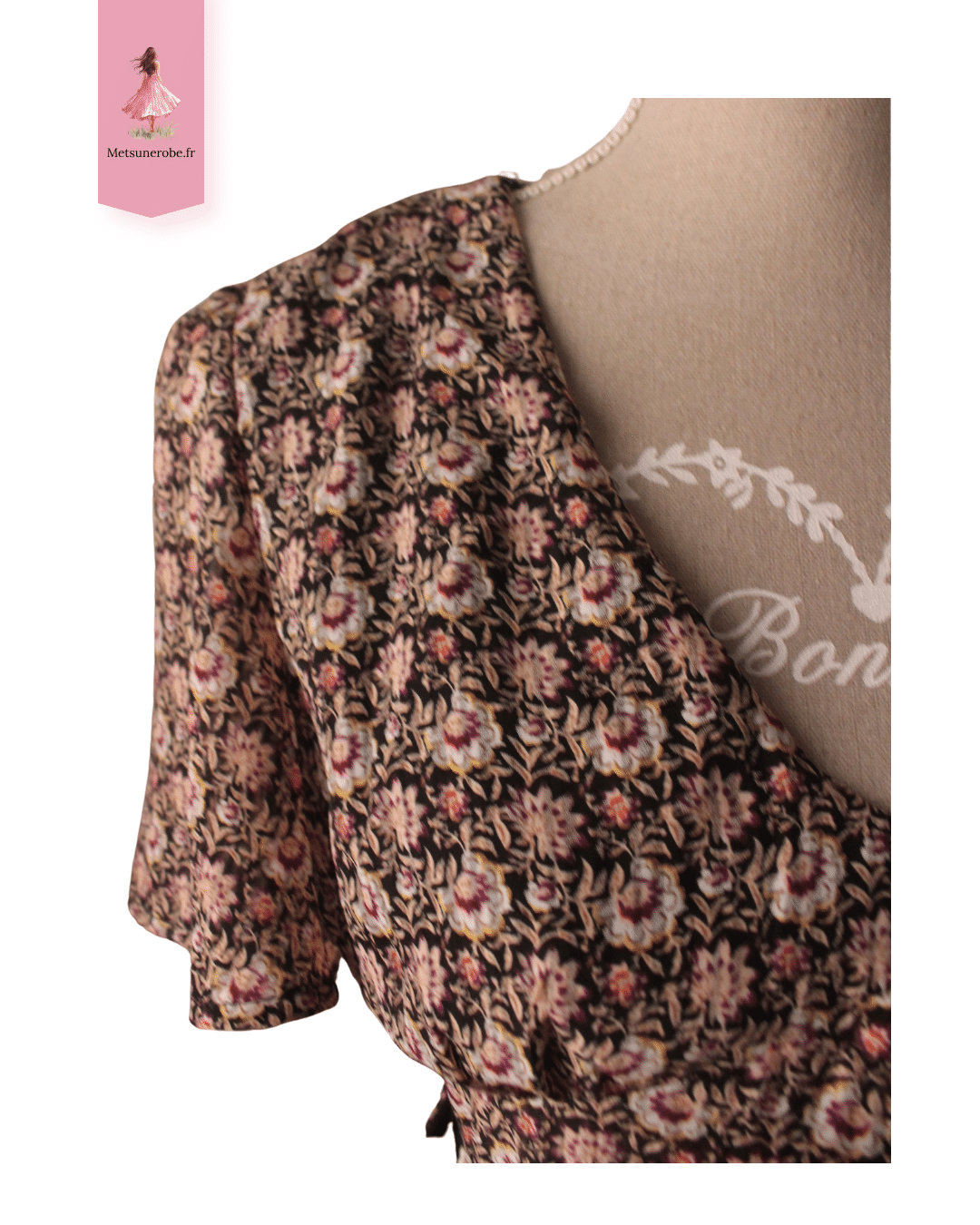 Robe longue voile fleurie - Majolica - Taille S – Image 4