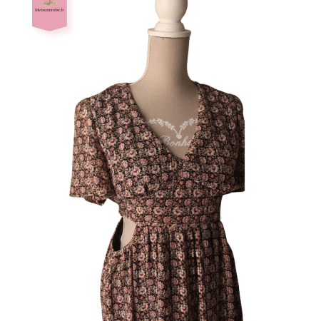 Robe longue voile fleurie - Majolica - Taille S
