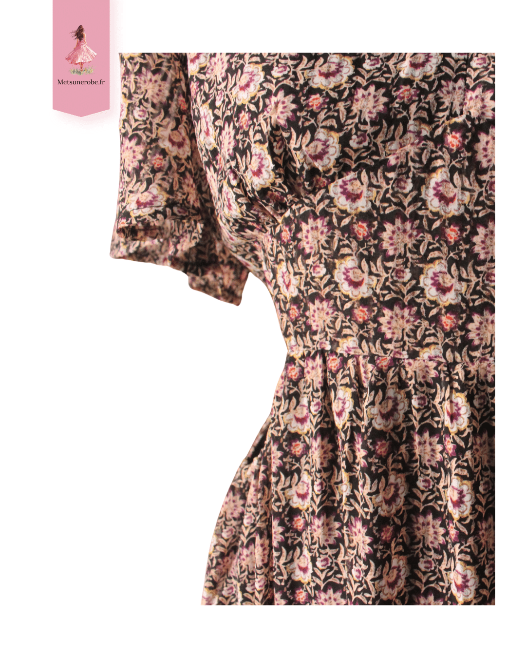 Robe longue voile fleurie - Majolica - Taille S – Image 3