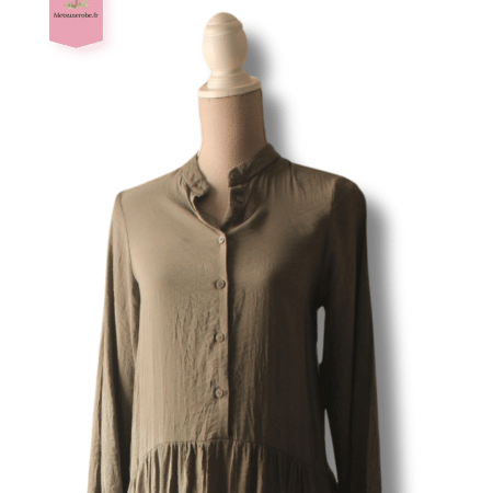 Robe kaki fluide - Lefties -Taille S