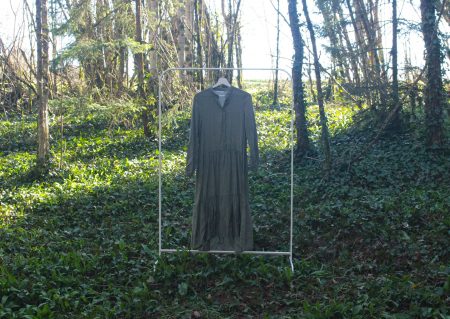 Robe kaki asymétrique fluide - Lefties -Taille S