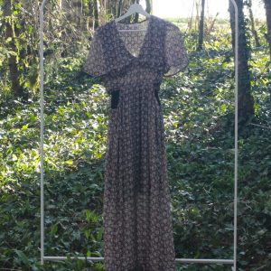 Robe longue voile fleurie Majolica  Taille S