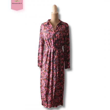 Robe chemise fleurie - Vila - Taille L