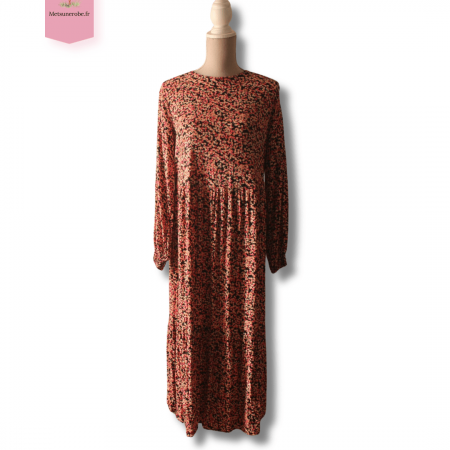 Robe longue bohème noire fleurie - H&M  Taille M