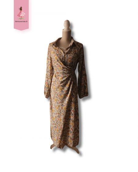 Robe portefeuille automnale fleurie - Bonobo - Taille L