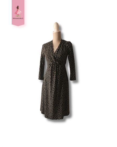 Robe grossesse noire imprimé blanc - H&M Mama - Taille S