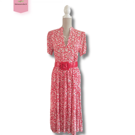Robe fluide fleurie marron – Zara – Taille S