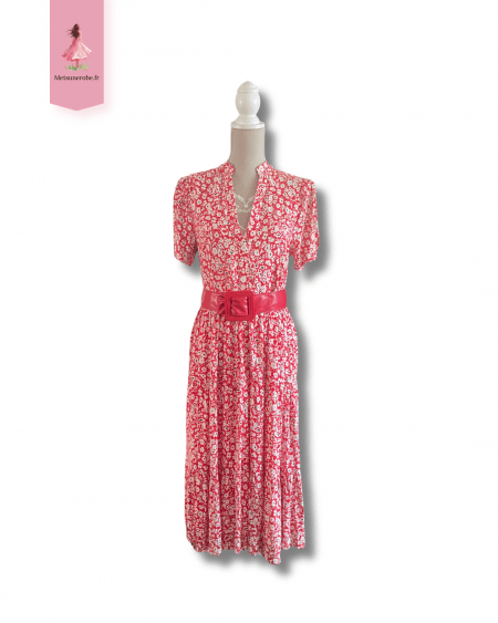 Robe fluide fleurie marron – Zara – Taille S