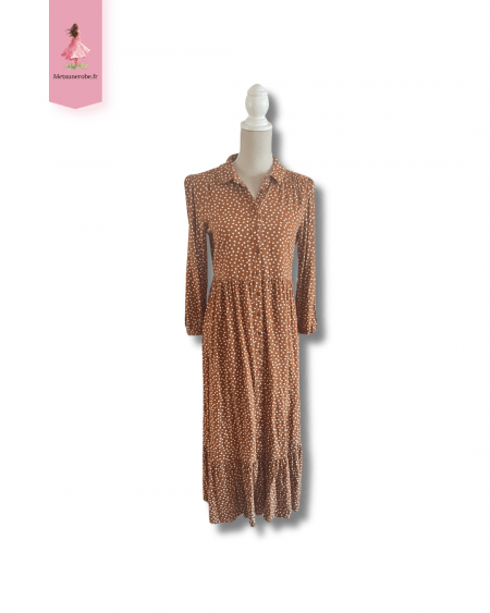 Robe chemise à pois blancs – MNG – Taille S