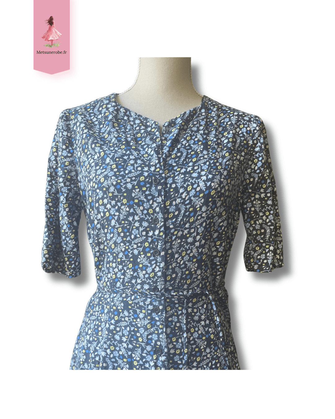 Robe chemise fleurie – Taille 40 Camaïeu – Image 4