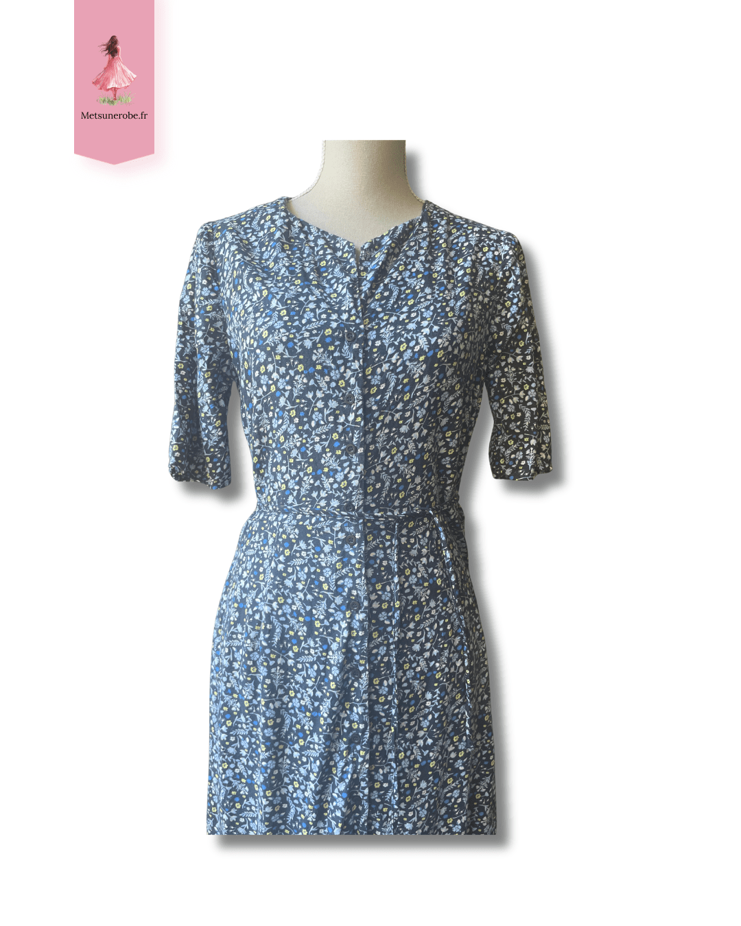 Robe chemise fleurie – Taille 40 Camaïeu – Image 2