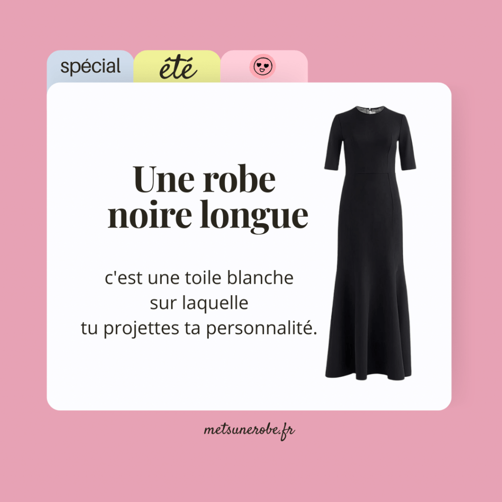 Robe longue noire en été : 5 looks avec accessoires