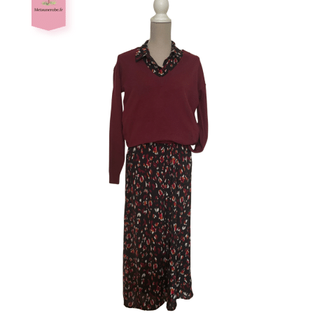Robe chemise fleurie noire – Vero Moda – Taille 36